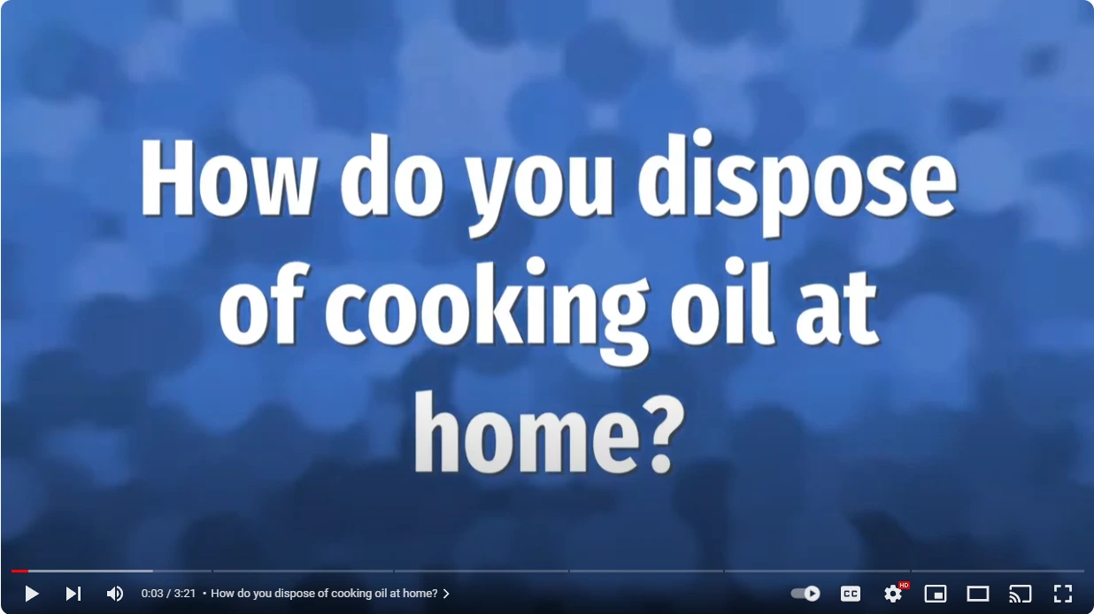 video of how to dispose of cooking oil